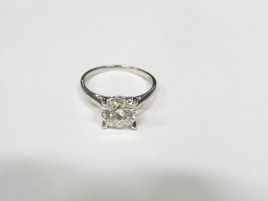 14K WG 1.50CT SI2,F LAB GROWN RD DIAMOND SOLITAIRE RING #LGD006188