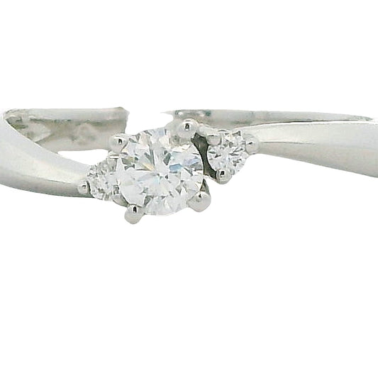 10K WG .20CT CDN I1 G-I CENTER ACCENTED WITH .05TW DIAMOND ENGAGEMENT RING CDN163553