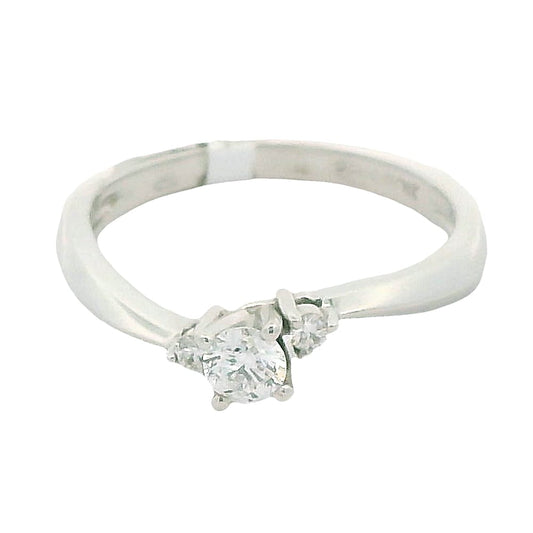 10K WG .20CT CDN I1 G-I CENTER ACCENTED WITH .05TW DIAMOND ENGAGEMENT RING CDN163553