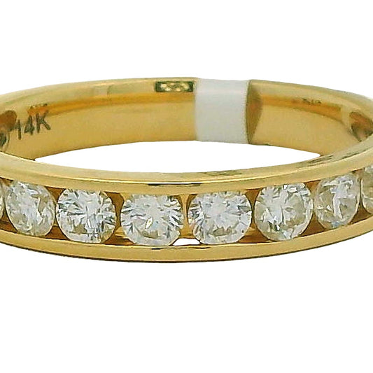 14K YG .75TW DIAMOND CHANNEL SET ANNIVERSARY BAND