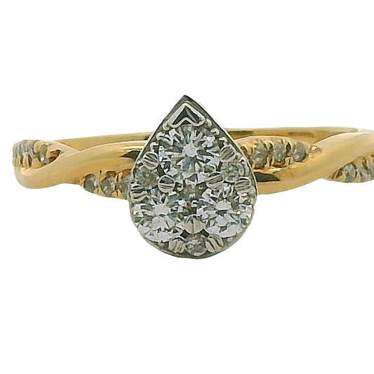 14K RG WG HEAD .24CTW CND CENTER DIA .14CTW SIDE DIA RING