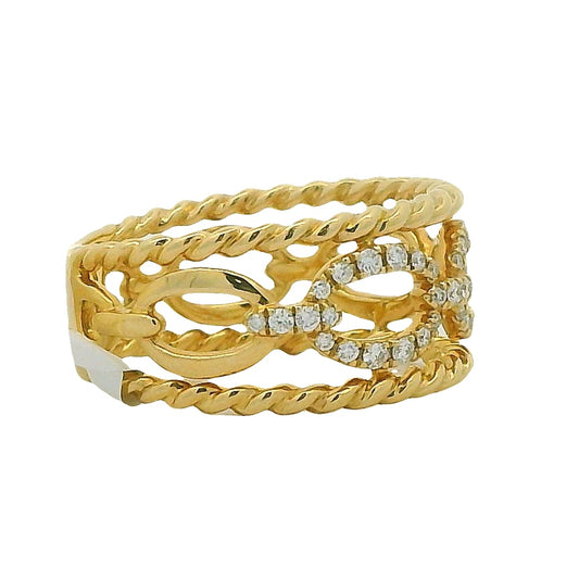 14K YG 0.34CTW DIAMOND RING