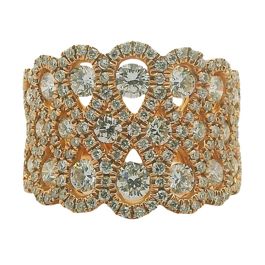 14K RG 2.23TW SI G DIAMOND FANCY RING