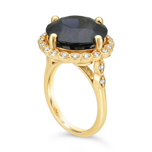 Cobalt Spinel Cocktail Ring