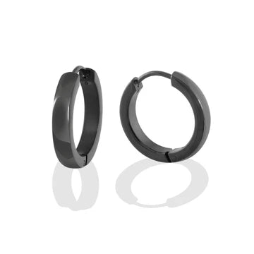 Black Ion Plated 3mm Polished Huggies