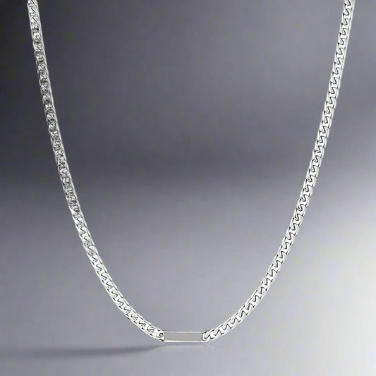 4.6mm Curb 1-Plate Necklace