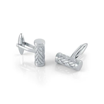 STAINLESS STEEL WEAVE CUFFLINKS