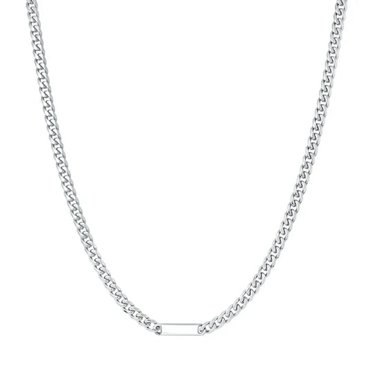 4.6mm Curb 1-Plate Necklace
