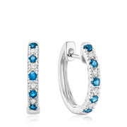 Gemstone & Diamond Huggie Earrings