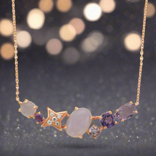 Rose Gold & Gemstone Pendant