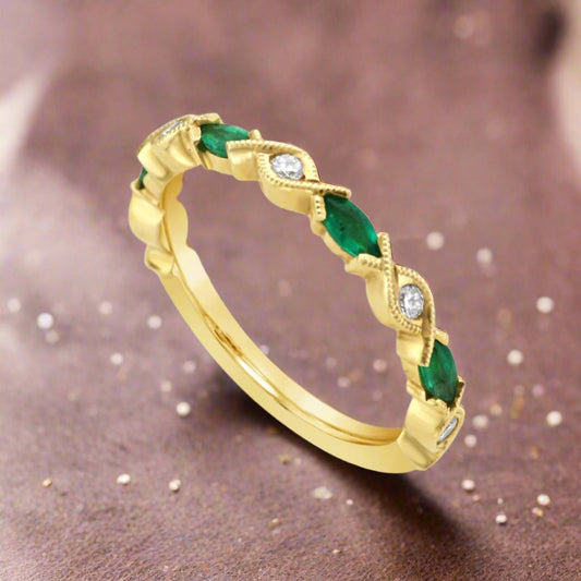 Emerald Stacking Ring
