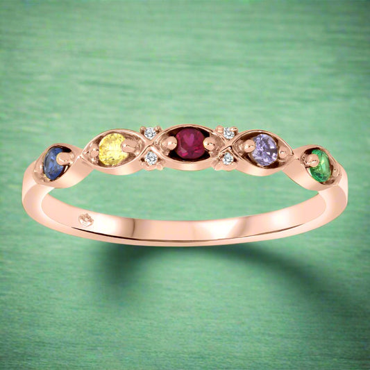 FamGlam Marquise Birthstone Ring