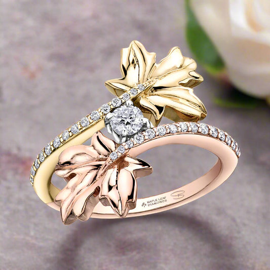 Fallen Leaves Canadian Diamond Ring