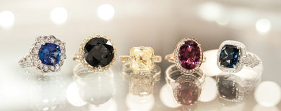 Coloured Gemstones in Engagement Rings
