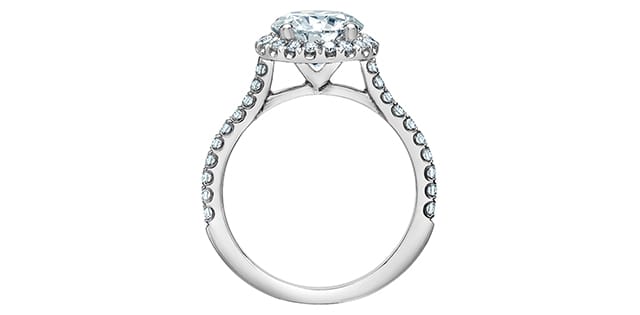 14K WG Ring Containing 1=2.09ct VVS2, E RB Lab Grown Diamond and accented with 39=0.39ctw Lab dia...