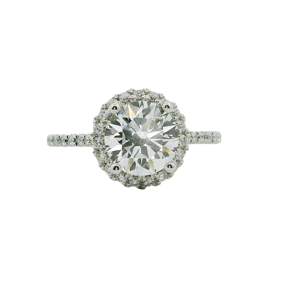 14K WG Ring Containing 1=2.09ct VVS2, E RB Lab Grown Diamond and accented with 39=0.39ctw Lab dia...