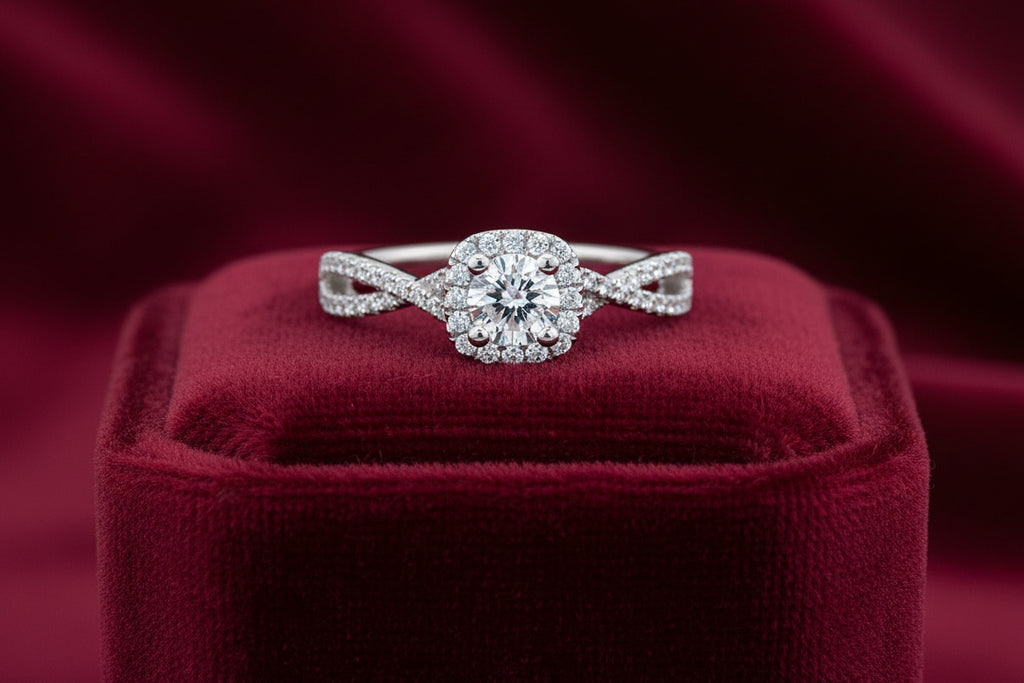 14K WG .50CT SI GH DIAMOND WITH .86TW SI GH DIAMONDS (NOAM CARVER STUDIO) WARRANTY #230458