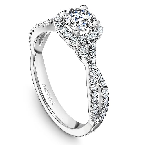 14K WG .50CT SI GH DIAMOND WITH .86TW SI GH DIAMONDS (NOAM CARVER STUDIO) WARRANTY #230458