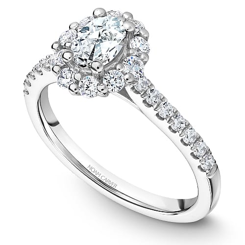 14K WG .33CT OVAL SI GH WITH .45TW SI GH SIDE DIAMONDS WARRANTY #308132