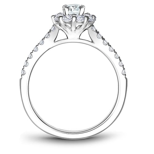 14K WG .33CT OVAL SI GH WITH .45TW SI GH SIDE DIAMONDS WARRANTY #308132