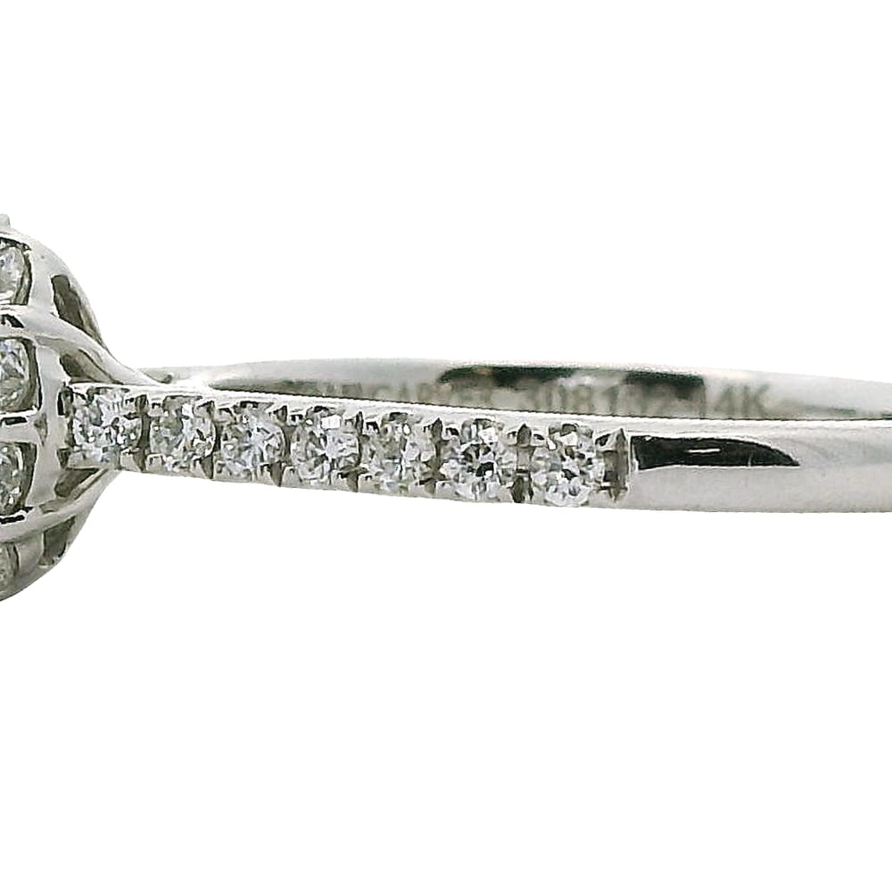 14K WG .33CT OVAL SI GH WITH .45TW SI GH SIDE DIAMONDS WARRANTY #308132