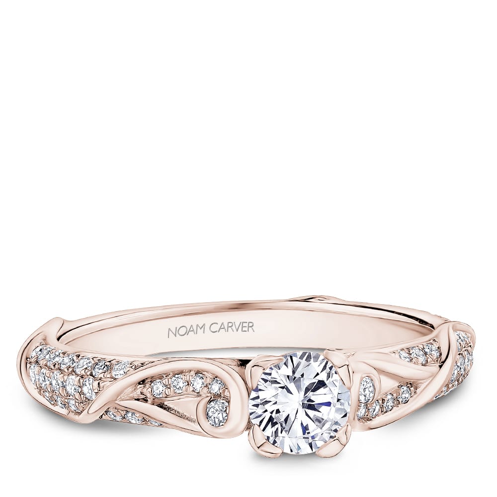 14K RG .50CT SI GH RB DIAMOND WITH .34TW SI GH DIAMOND RING BY NOAM CARVER WARRANTY # 308135