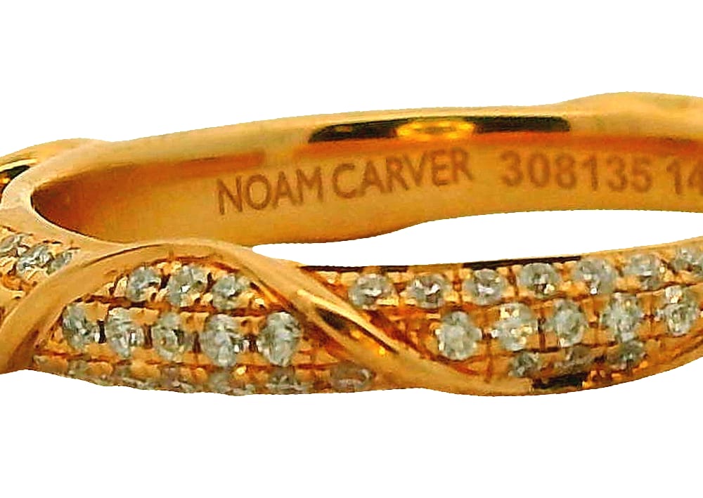 14K RG .50CT SI GH RB DIAMOND WITH .34TW SI GH DIAMOND RING BY NOAM CARVER WARRANTY # 308135