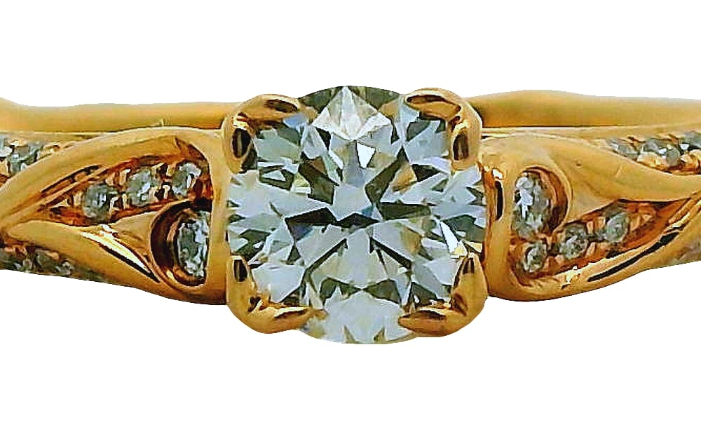 14K RG .50CT SI GH RB DIAMOND WITH .34TW SI GH DIAMOND RING BY NOAM CARVER WARRANTY # 308135