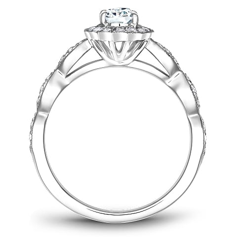 14K WG .50CT SI GH OVAL DIA WITH .28TW SIDE DIA'S SIZE 6.5WARRANTY #308132