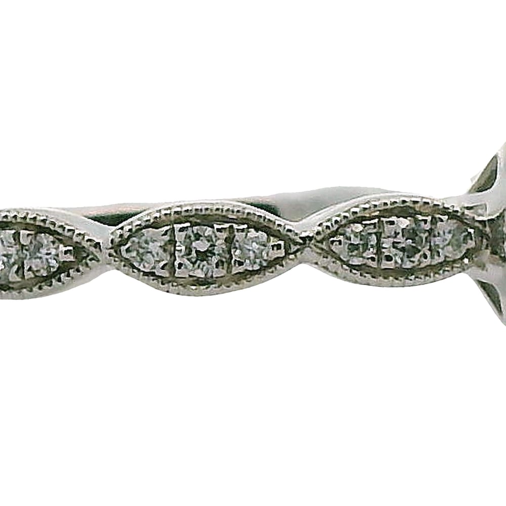 14K WG .50CT SI GH OVAL DIA WITH .28TW SIDE DIA'S SIZE 6.5WARRANTY #308132