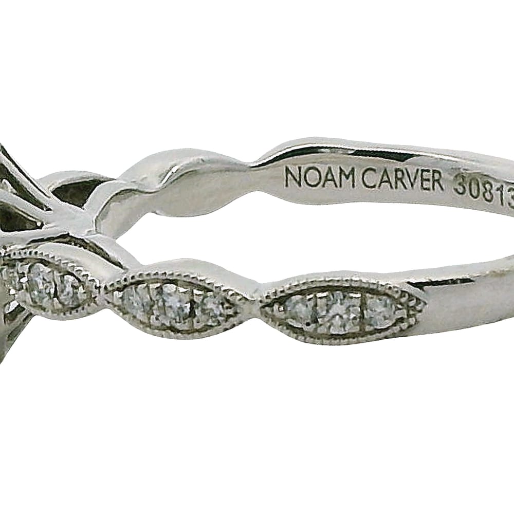 14K WG .50CT SI GH OVAL DIA WITH .28TW SIDE DIA'S SIZE 6.5WARRANTY #308132