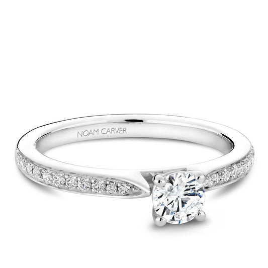 14K WG .25CT SI GH DIA WITH .16TW SIDE DIAMONDS (NOAM CARVER STUDIO) WARRANTY #308132