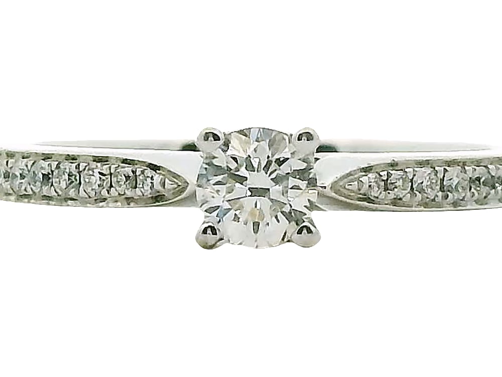 14K WG .25CT SI GH DIA WITH .16TW SIDE DIAMONDS (NOAM CARVER STUDIO) WARRANTY #308132