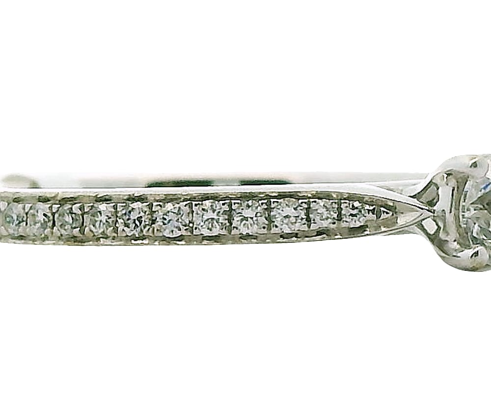 14K WG .25CT SI GH DIA WITH .16TW SIDE DIAMONDS (NOAM CARVER STUDIO) WARRANTY #308132