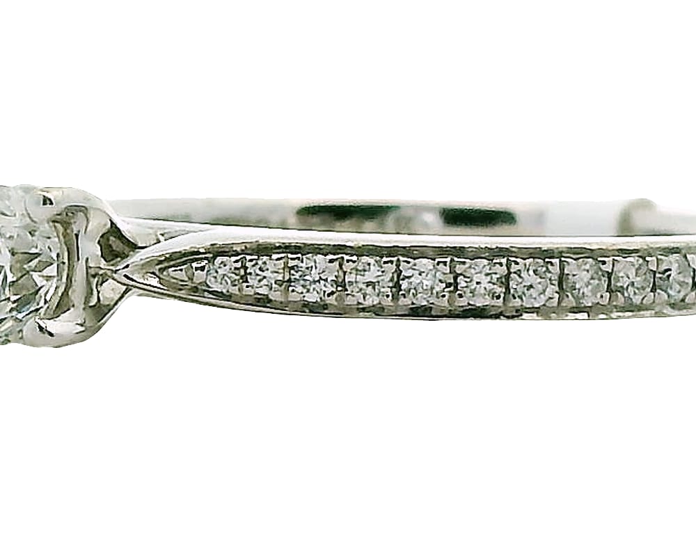 14K WG .25CT SI GH DIA WITH .16TW SIDE DIAMONDS (NOAM CARVER STUDIO) WARRANTY #308132