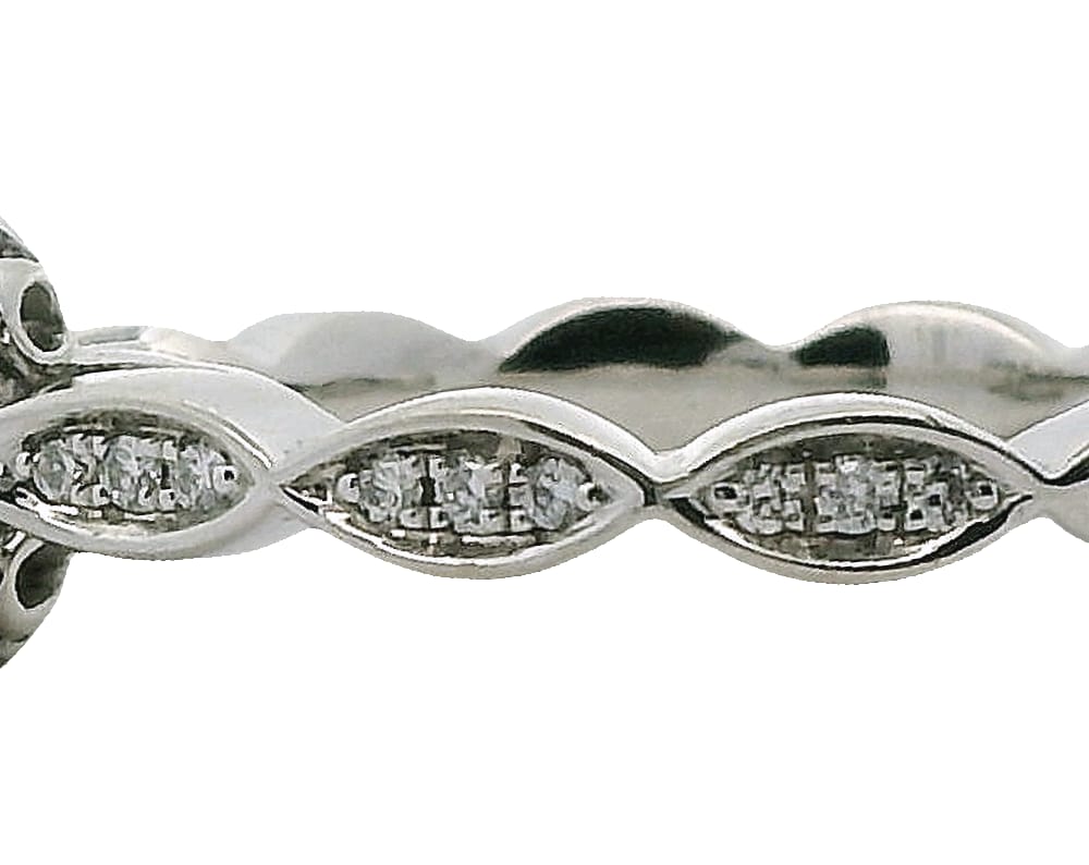 14K WG .50CT SI1 GH WITH .22TW SI GH SIDE STONES