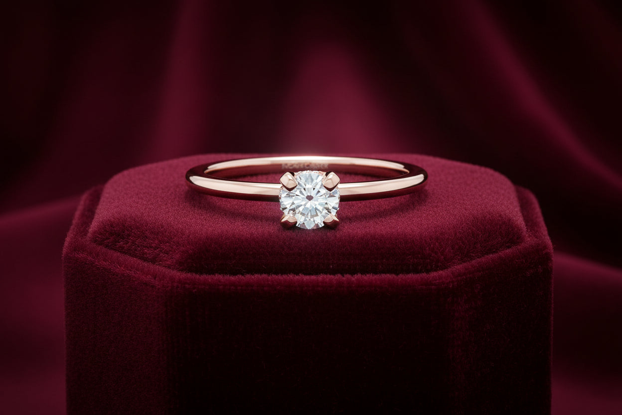 14K RG .50CT SI GH BR DIA WITH .03TW SI GH DIA'S RING BY NOAM CARVER WARRANTY #308135