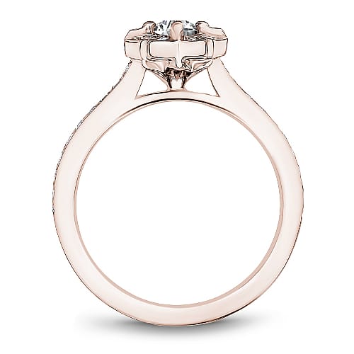 14K RG .50CT SI GH OVAL DIA WITH .27TW SI GH DIAMOND RING BY NOAM CARVER WARRANTY #308135