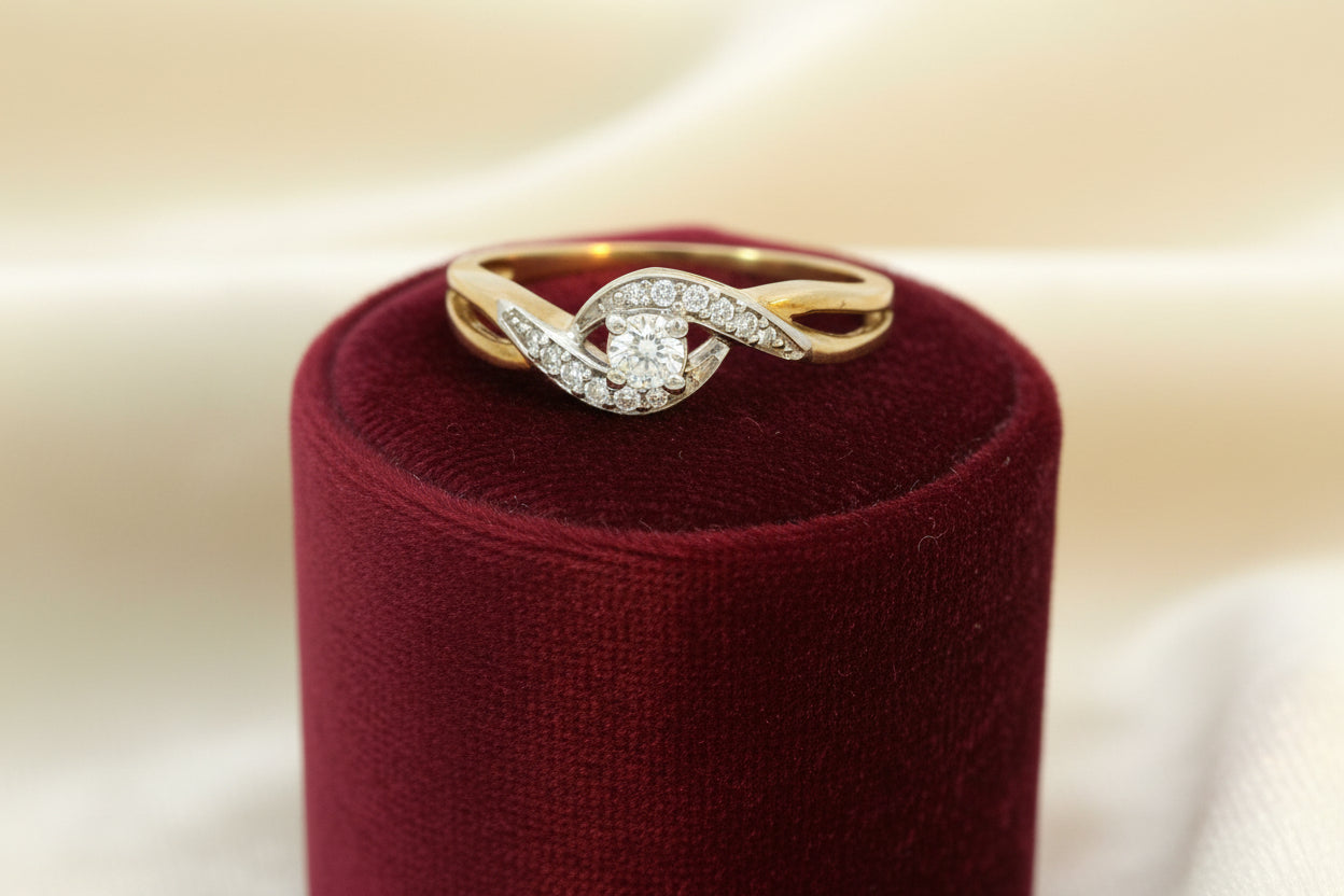 Diamond Bypass Engagement Ring