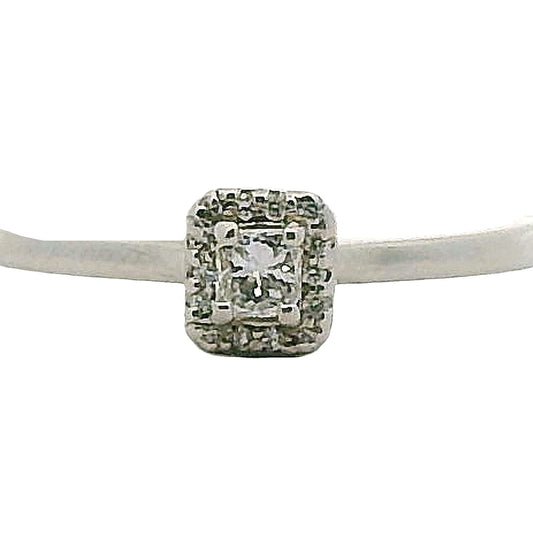 14K WG .116CT CND CENTER DIA SI-2/G-I .04CTW SIDE DIA HALO RING