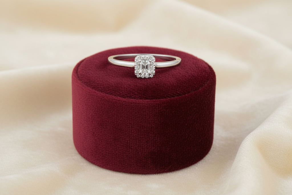 Canadian Diamond Halo Engagement Ring