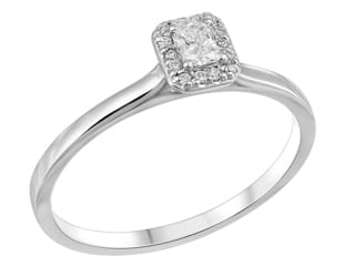 Canadian Diamond Halo Engagement Ring