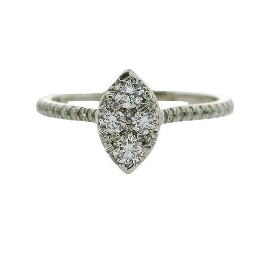 14K WG .32CTW CND CENTER DIAS .14CTW SIDE DIAS RING