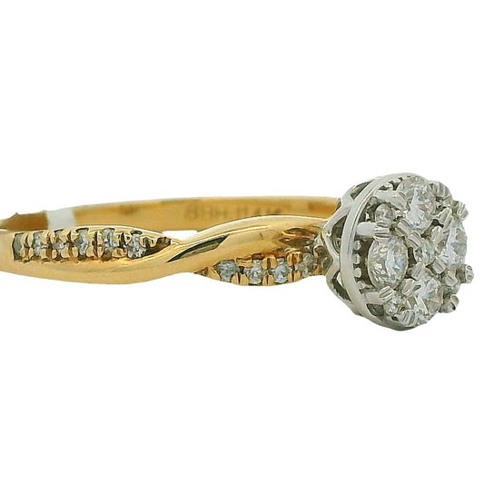 14K YG WG HEAD .25CTW CND CENTER DIAS .14CTW SIDE DIAS I-1/G-I RING