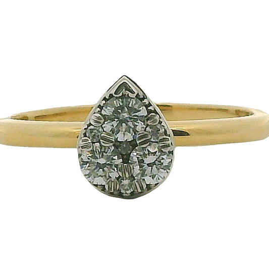 14K YG & WG HEAD .24CTW CND DIA I-1/GI RING