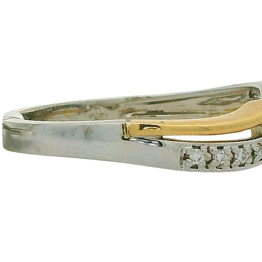 14K WG/YG .30CT CND CENTER DIA,.045CTW SIDE DIAS RING