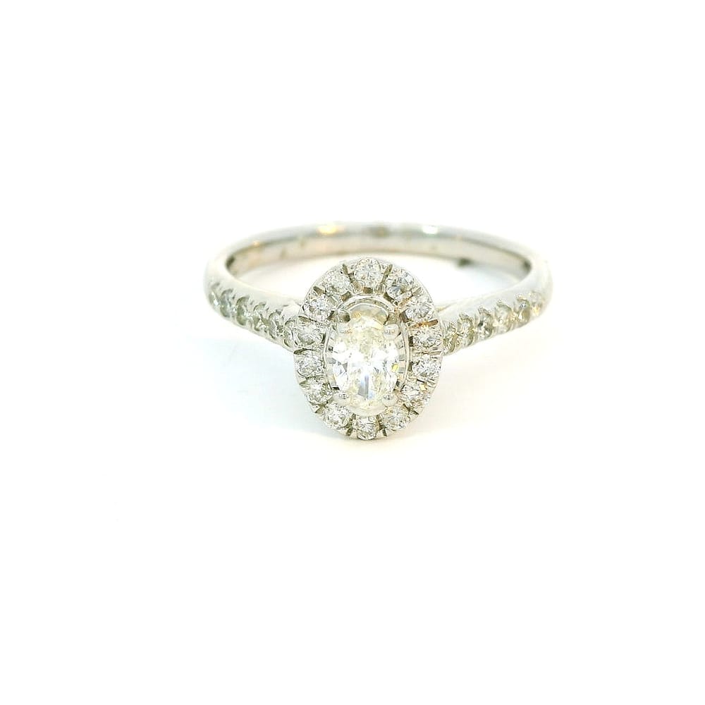 Diamond Engagement Ring with Oval Center Stone