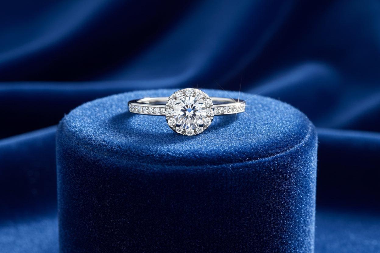 18K White Gold and Platinum Canadian Diamond Engagement Ring