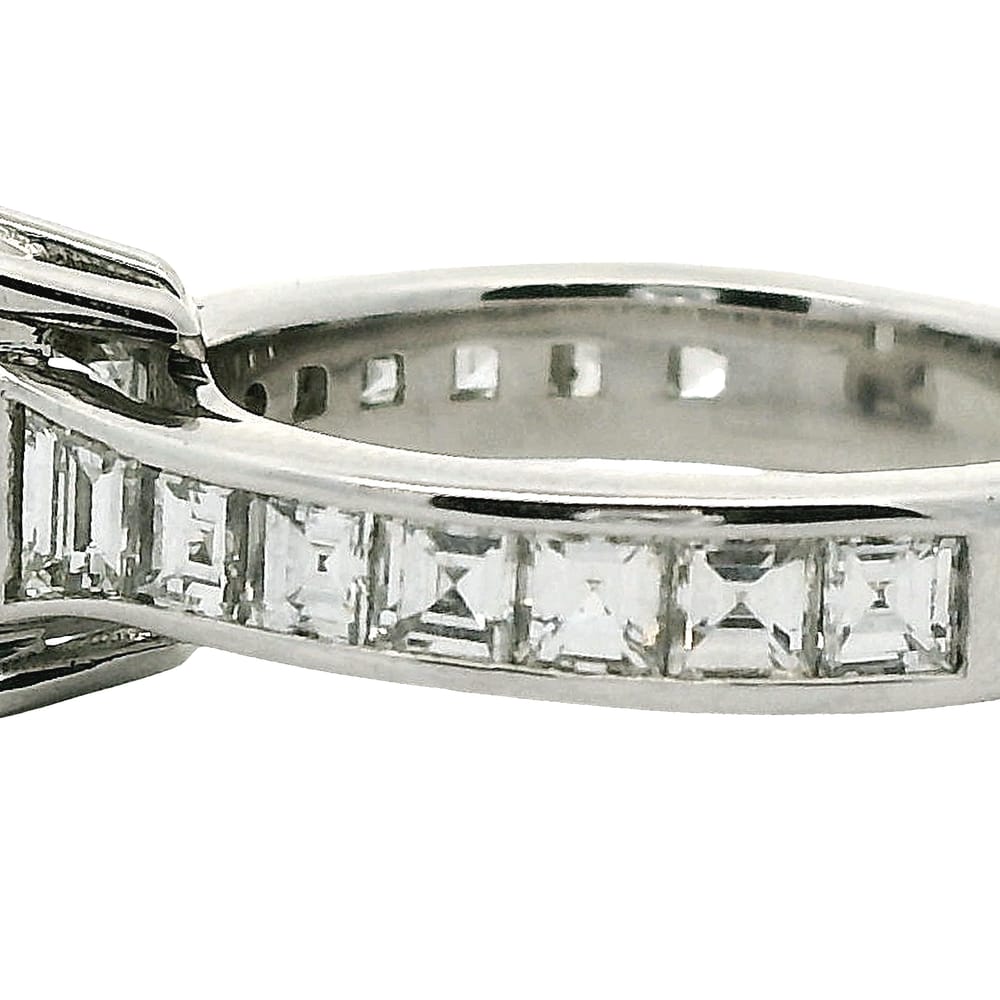 14K WG RING WITH A 1.82CT VVS2,F RADIANT CUT LAB GROWN DIAMOND (IGI CERT) ACCENTED WITH 2=0.26CTW...