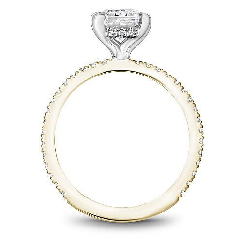 14K YG SHANK WITH WG HEAD ACCENTED WITH 46=0.27CTW DIAMONDS, NOAM CARVER SEMI MOUNT (MADE FOR 1.1...